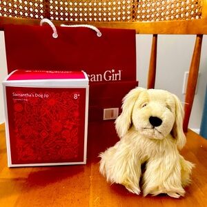 SOLD American Girl Samantha’s Dog Jip, Box, & Bag